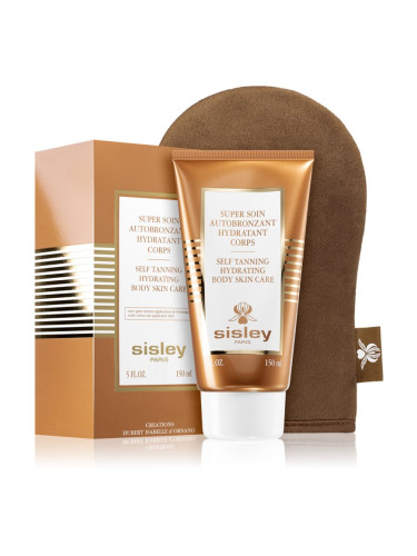 Sisley Super Soin Self Tanning Hydrating Body Skin Care автобронзант мляко за тяло s aplikační rukavicí 150 мл.