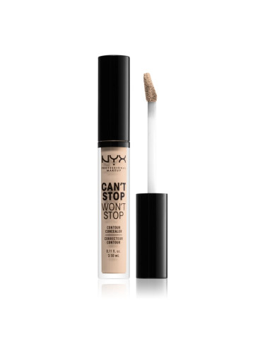 NYX Professional Makeup Can't Stop Won't Stop течен коректор цвят 02 Alabaster 3.5 мл.