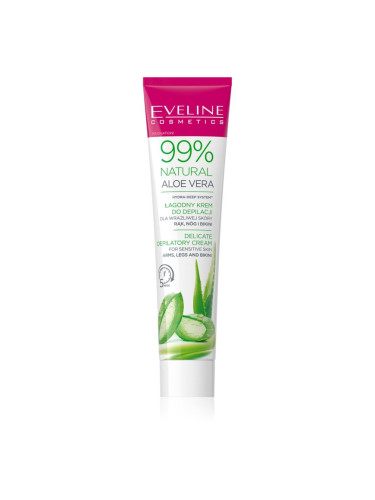 Eveline Cosmetics 99% Natural Aloe Vera успокояващ епилационен крем бикини линия и подмишници 125 мл.
