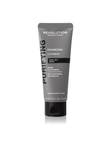 Revolution Skincare Purifying Charcoal отлепяща се маска против черни точки с активен въглен 100 гр.