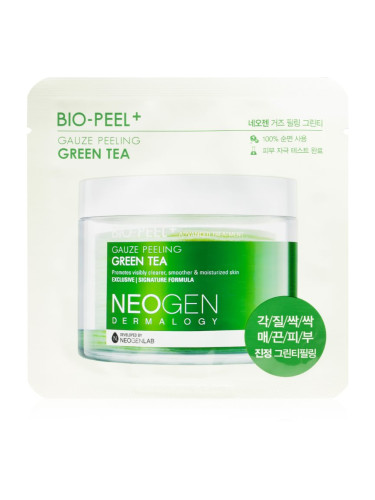 Neogen Dermalogy Bio-Peel+ Gauze Peeling Green Tea ексфолиращи тампони за лице за освежаване и хидратация 8 бр.