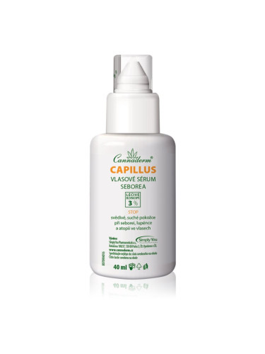 Cannaderm Capillus Seborea Hair Serum активен серум за суха и сърбяща кожа на главата 40 мл.