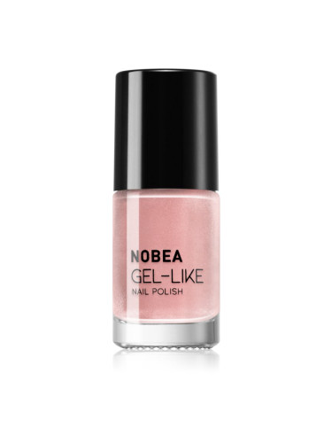 NOBEA Metal Gel-like Nail Polish лак за нокти с гел ефект цвят Shimmer pink N#77 6 мл.