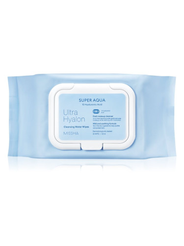 Missha Ultra Hyalon кърпички за почистване на грим с хиалуронова киселина 30 бр.