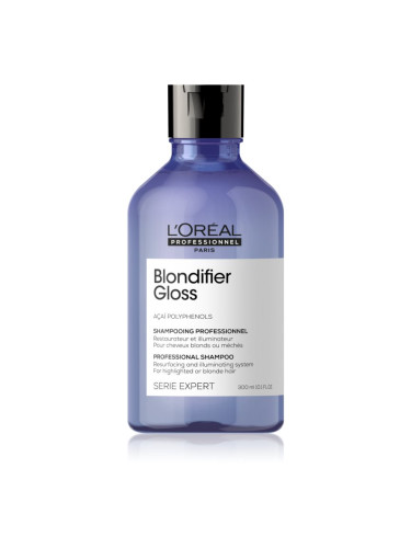 L’Oréal Professionnel Serie Expert Blondifier успокояващ и регенериращ шампоан за изрусена коса, коса с кичури със студени руси нюанси 300 мл.