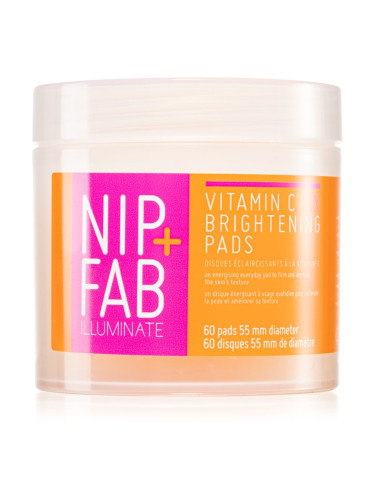 NIP+FAB Vitamin C Fix почистващи тампони за озаряване на лицето 60 бр.