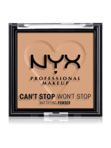 NYX Professional Makeup Can't Stop Won't Stop Mattifying Powder матираща пудра цвят 06 Tan 6 гр.