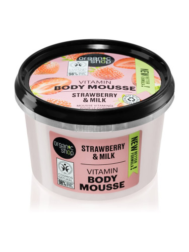 Organic Shop Strawberry & Milk пяна за тяло 250 мл.