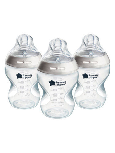 Tommee Tippee Natural Start Anti-Colic самостерилизиращо се бебешко шише Slow Flow 0m+ 3x260 мл.