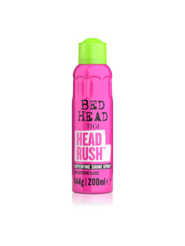 TIGI Head Rush Super Shine Spray спрей за коса за блясък 200 мл.