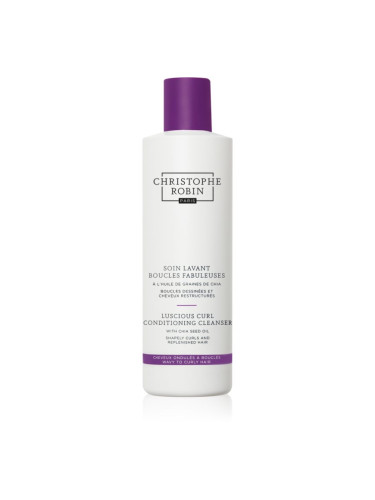 Christophe Robin Luscious Curl Conditioning Cleanser with Chia Seed Oil почистващ балсам за чуплива и къдрава коса 250 мл.