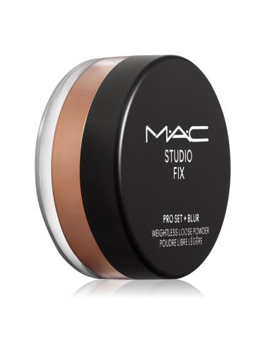 MAC Cosmetics Studio Fix Pro Set + Blur Weightless Loose Powder матираща фиксираща пудра цвят Deep Dark 6,5 гр.