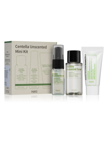 Purito Wonder Releaf Centella Mini Kit Unscented комплект за пътуване за чувствителна и раздразнена кожа