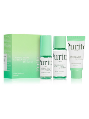 Purito Wonder Releaf Centella Mini Kit Unscented комплект за пътуване за чувствителна и раздразнена кожа