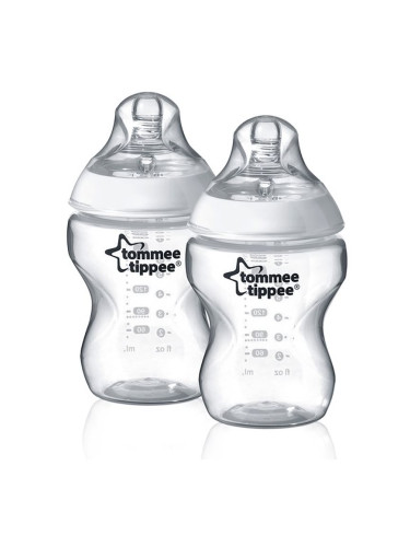 Tommee Tippee Closer To Nature Anti-colic Set бебешко шише Slow Flow 0m+ 2x260 мл.