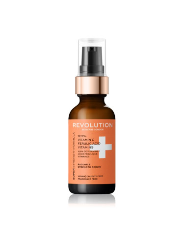 Revolution Skincare Vitamin C 12,5% + Ferulic Acid Vitamins антиоксидантен серум за освежаване и изглаждане на кожата 30 мл.