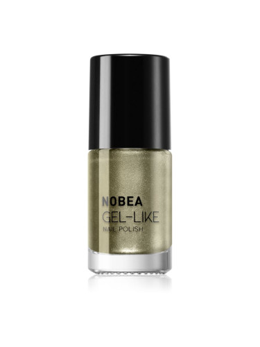 NOBEA Metal Gel-like Nail Polish лак за нокти с гел ефект цвят Olive green N#79 6 мл.
