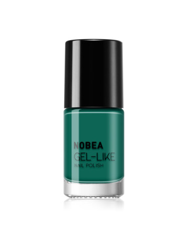 NOBEA Day-to-Day Gel-like Nail Polish лак за нокти с гел ефект цвят #N65 Emerald green 6 мл.