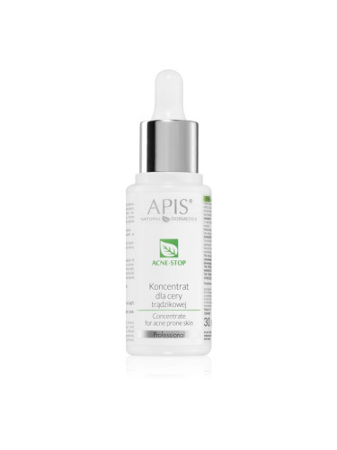 Apis Natural Cosmetics Acne-Stop Professional концентрат за мазна кожа склонна към акне 30 мл.