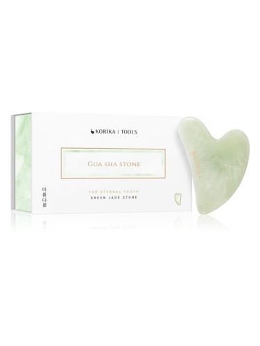 KORIKA Tools Gua Sha Green Jade Stone масажно приспособление за лице 1 бр.