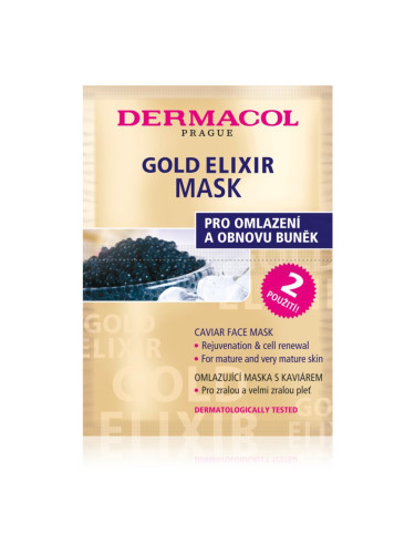 Dermacol Gold Elixir маска за лице с хайвер 2x8 гр.