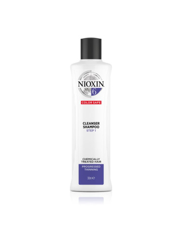 Nioxin System 6 Color Safe Cleanser Shampoo почистващ шампоан за химически третирана коса 300 мл.
