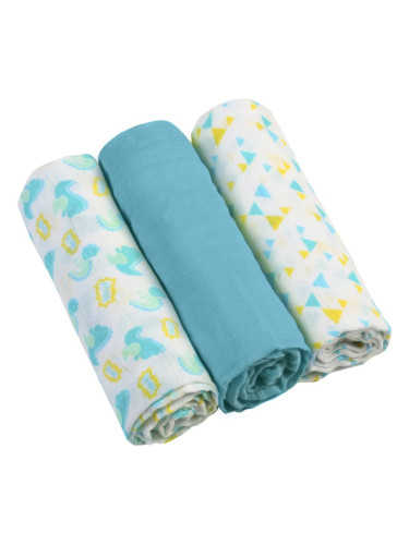 BabyOno Diaper Super Soft пелени от плат Blue 70 × 70 cm 3 бр.