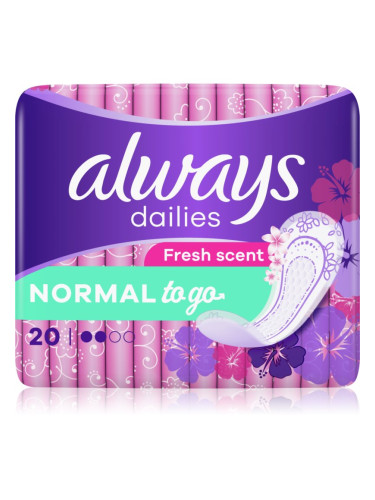 Always Dailies Normal To Go Fresh дамски превръзки 20 бр.