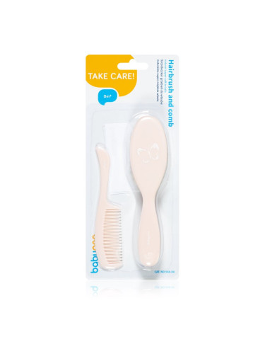 BabyOno Take Care Hairbrush and Comb IV Четка за коса за деца Pink 2 бр.