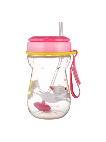 Canpol babies Sport Cup чаша със сламка 9m+ Pink 350 мл.