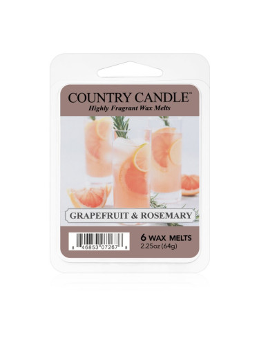 Country Candle Grapefruit & Rosemary восък за арома-лампа 64 гр.