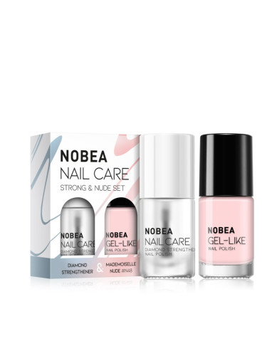 NOBEA Nail Care Strong & Nude Set комплект лак за нокти