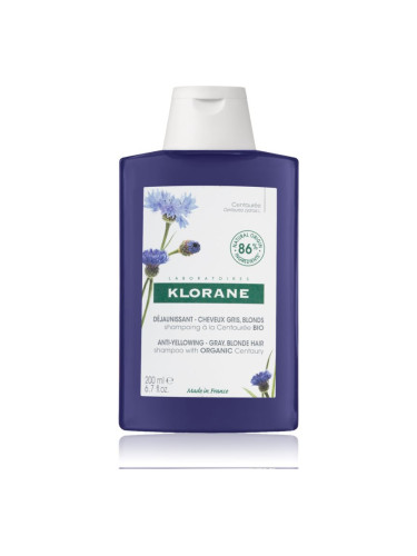 Klorane Cornflower Organic шампоан  неутрализиращ жълтеникавите оттенъци 200 мл.