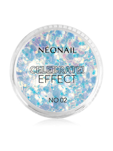 NEONAIL Effect Celebrate! блестящи частици за нокти цвят 02 2 гр.