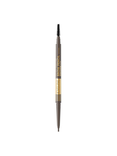 Eveline Cosmetics Micro Precise водоустойчив молив за вежди с четка 2 в 1 цвят 01 Taupe 4 гр.