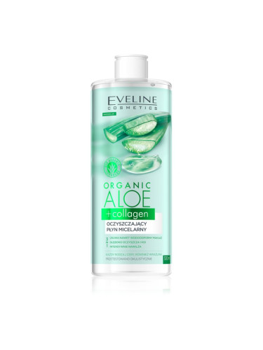 Eveline Cosmetics Organic Aloe+Collagen почистваща мицеларна вода 500 мл.