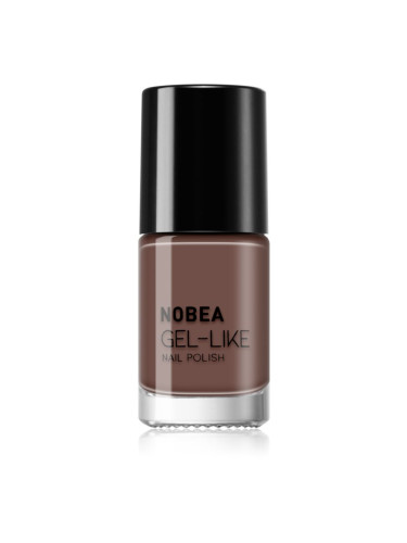 NOBEA Day-to-Day Gel-like Nail Polish лак за нокти с гел ефект цвят Dark mocha #N06 6 мл.