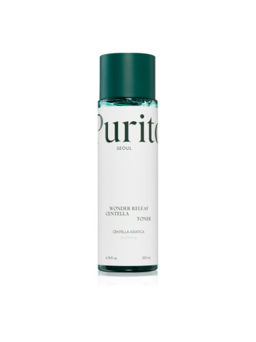 Purito Wonder Releaf Centella Toner хидратиращ тоник за успокояване и подсилване на чувствителната кожа 200 мл.