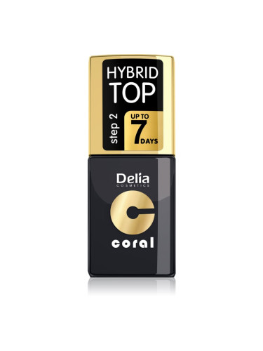 Delia Cosmetics Coral Nail Enamel Hybrid Gel гел топ лак за нокти 11 мл.