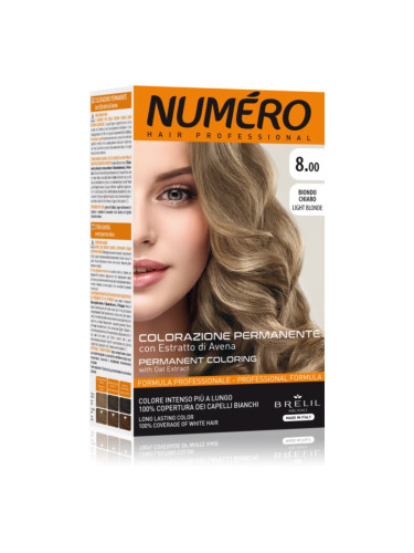 Brelil Professional Permanent Coloring боя за коса цвят 8.00 Light Blonde 125 мл.