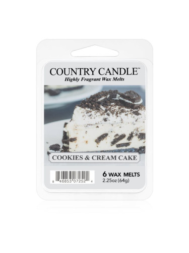 Country Candle Cookies & Cream Cake восък за арома-лампа 64 гр.