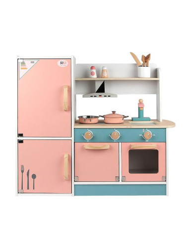 Комплект кухня с аксесоари и хладилник, 45 части