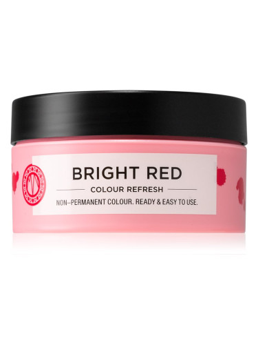 Maria Nila Colour Refresh Bright Red нежна подхранваща маска без перманентни цветови пигменти издържа 4 – 10 измивания 0.66 100 мл.