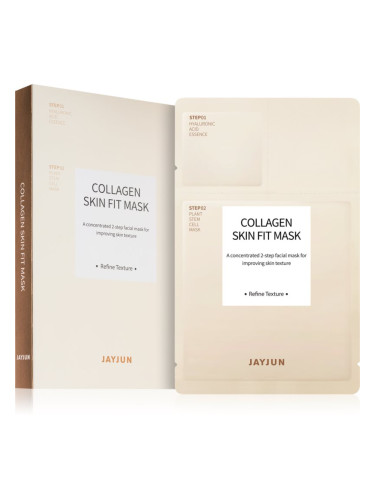 Jayjun Collagen Skin Fit подхранваща и ревитализираща маска за лице за уморена кожа 5 бр.