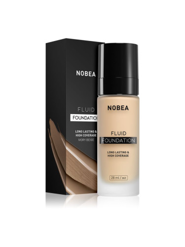 NOBEA Day-to-Day Fluid Foundation дълготраен фон дьо тен цвят 02 Ivory beige 28 мл.