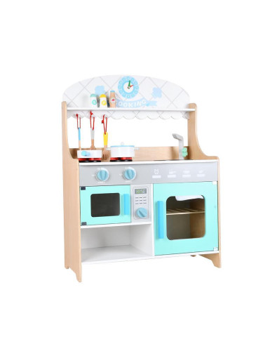 Детска модерна дървена кухня, Синя h86 cm