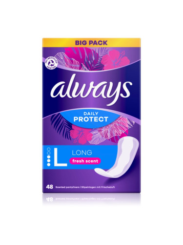 Always Daily Protect Long Fresh Scent дамски превръзки парфюмиран 48 бр.