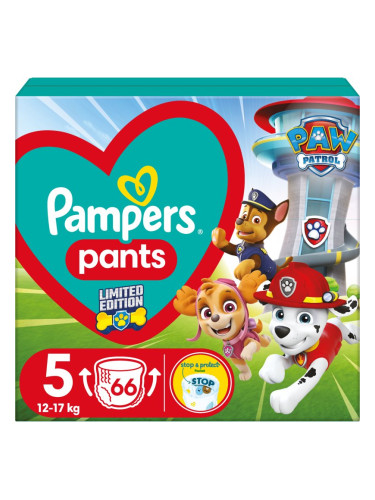 Pampers Pants Paw Patrol Size 5 еднократни пелени гащички 11-17 kg 66 бр.
