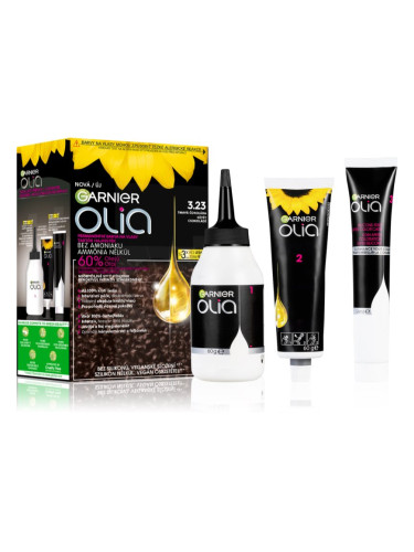 Garnier Olia Big Kit перманентната боя за коса цвят 3.23 Dark Chocolate 1 бр.