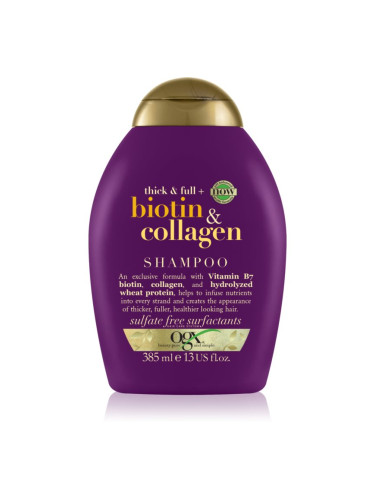 OGX Biotin & Collagen шампоан за сгъстяване за обем 385 мл.